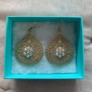 Francesca’s Gold Statement Earrings